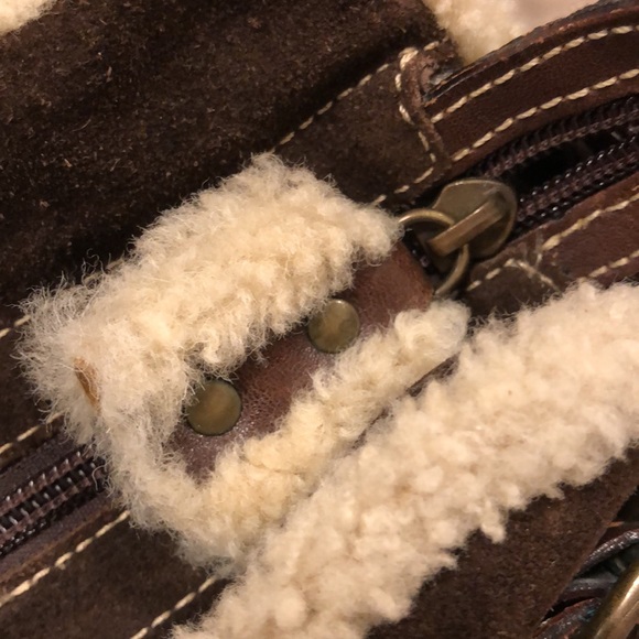 🔥🔥ITALIAN GENUINE SHEARLING SATCHEL
